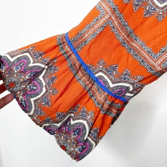 Anthropologie PORRIDGE Verity Paisley Floral Print Bell Sleeve Blouse Size Small - Picture 7 of 10